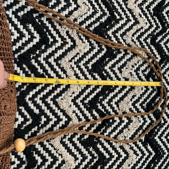 Bohemian Straw sling/backpack beach bag - Picture 6 of 6